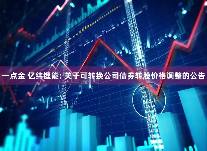 一点金 亿纬锂能: 关于可转换公司债券转股价格调整的公告